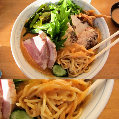 「【水無月の一杯】鮟鱇肝 味噌冷し（B/2種のチャーシュー）他」@MENYA 食い味の道有楽の写真