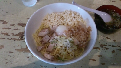 「釜玉らーめん_480円」@洞良倶の写真