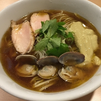 「（期間限定）あさりマー油の冷しラーメン¥850」@麺堂 稲葉 Kuki styleの写真