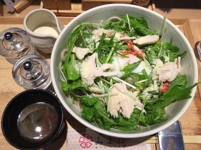 「シーザーサラダそば（スープ付）」@蕎麦きり みよたの写真