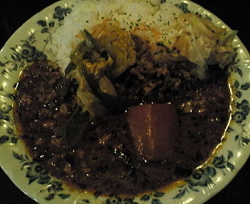 「キーマカレー（ライス大盛）　９００円」@本石亭の写真