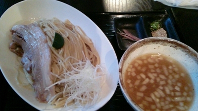 「【限定】コーレーグスのエビ塩つけ麺880円」@龍のひげの写真