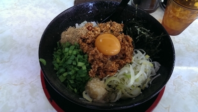 「台湾まぜそば、追い飯」@麺屋みのわの写真
