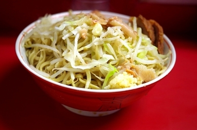 「汁なし大盛りラーメン麺マシ(ニンニクアブラ)750+100円」@ラーメン二郎 環七一之江店の写真