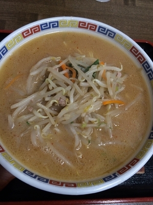 「手前味噌ラーメン620円、ジャンボ餃子3個300円」@一圓 三鷹南口店の写真