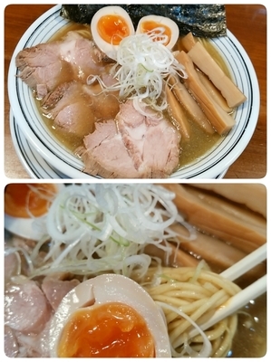 「超煮干しらぁめん大盛り＋全部入り」@煮干しらぁめん 猫トラ亭の写真