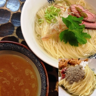 「【限定】端麗鴨つけ蕎麦＋冷し煮干油蕎麦」@特級鶏蕎麦 龍介の写真