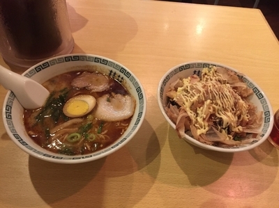 「小ふぁんてん丼セット(900円)」@桂花ラーメン 新宿ふぁんてんの写真
