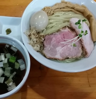 「【夏期限定１日２０食】生揚げ醤油つけめん ８５０円＋味玉」@麺屋 むじゃきの写真