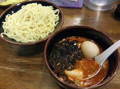 「【限定】まかない麺 ～甘辛酢ッパつけ麺～（２玉）＋味玉：㋚券」@らあめん 寸八 総本店の写真
