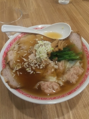 「叉焼そば雲呑乗せ」@中華そば 熊野の写真