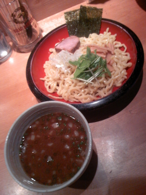 「極太特製醤油つけ麺８００円」@麺酒場 框の写真