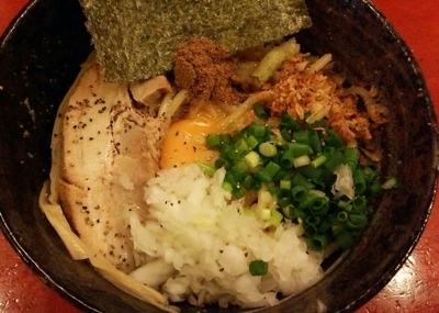 「まぜそば並（塩フェス2015in summer）800円」@二代目狼煙 本店 葉隠製麺の写真