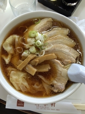 「ワンタンチャーシュー細麺」@清華軒の写真