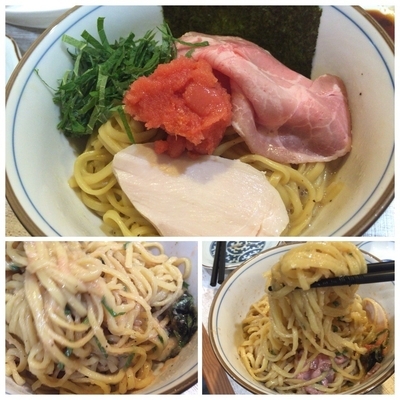 「【限定】カルピスバターのめんたいまぜそば＋他」@中華そば 四つ葉の写真