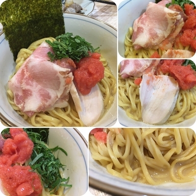 「【限定】カルピスバターのめんたいまぜそば」@中華そば 四つ葉の写真