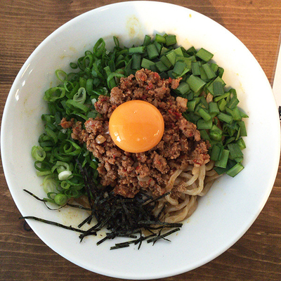 「台湾混ぜそば カレー味＋追い飯（サービス）」@せんだが家の写真