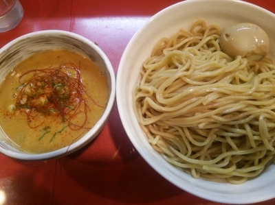 「味噌つけ麺＋麺増し＋味玉」@麺屋しのはら 三日月食堂の写真