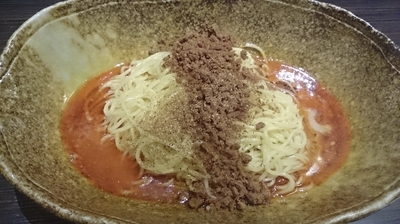 「汁なし担々麺３辛580円」@中華そば くにまつ 本店の写真