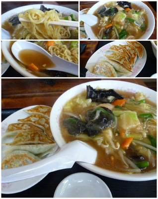 「サンマーメンとぎょうざセット¥800」@中華料理 福宝の写真