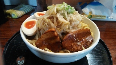 「スペシャル味噌+サービス大盛+味玉」@自然洞 麺舗の写真