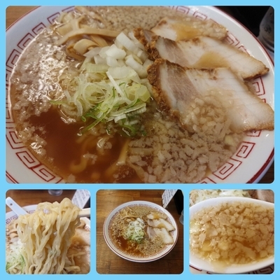 「蔵出ししょうゆラーメン（背脂・タマネギ）」@喜多方食堂 浅草本店の写真