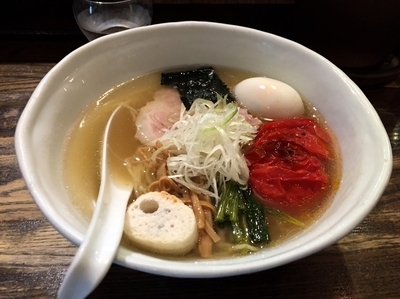 「塩ラーメン＋焼きトマト＋白味玉」@RAMEN CiQUEの写真