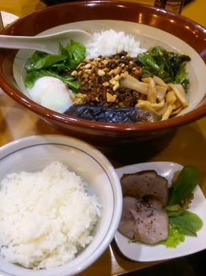 「【限定】鴨油汁無し坦々麺＋大盛り＋追い飯」@麺屋 扇 SENの写真