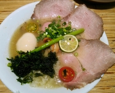 「【限定】特製塩煮干しソバ （150708）」@NOODLE STOCK 鶴おかの写真