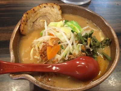 「信州味噌野菜ラーメン➕炙りチャーシュー」@蔵出し味噌 麺場 田所商店 桶川店の写真