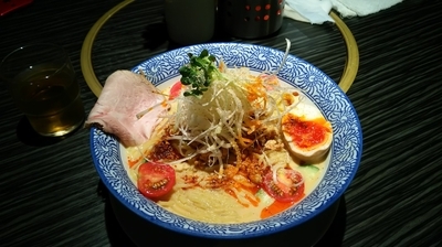 「冷やし担々麺(大盛り)」@らーめん セアブラノ神 壬生本店の写真