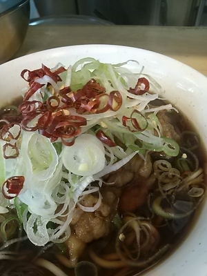 「ジャンボゲソそば」@一○そばの写真