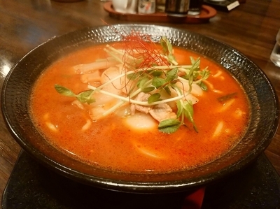 「【地獄らーめん(並盛・150g・小辛)750円】→500円」@めん処 だいとうえんの写真