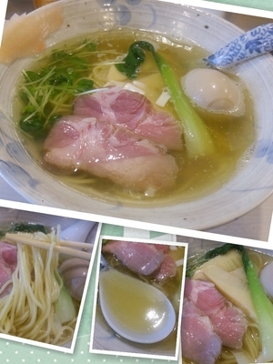 「味玉汐そば850円」@麺処 きなりの写真