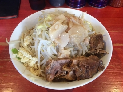 「小ラーメン（にんにく、アブラ）　６５０円」@ラーメン二郎 会津若松駅前店の写真