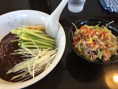 「【夏限定】ジャージャー麺【¥800】+サラダ豚丼【¥250】」@らーめん 竜屋の写真