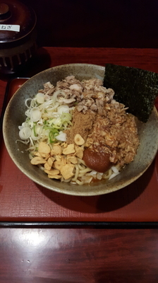 「旨味噌ポン酢まぜそば(800円)」@食処 渓の写真