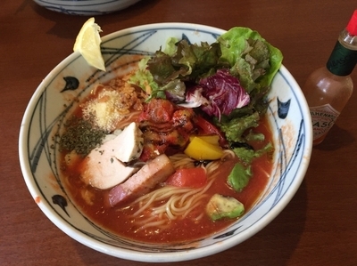 「【期間限定】完熟トマトの冷やしそば  850円」@麺や 豊の写真