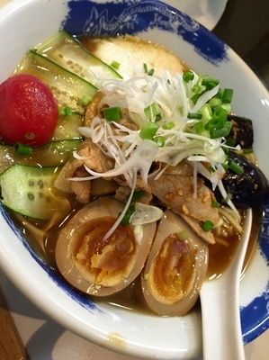 「【気まぐれ限定】雲白肉ととろろ芋の冷麺￥730」@麺屋 扇 SENの写真