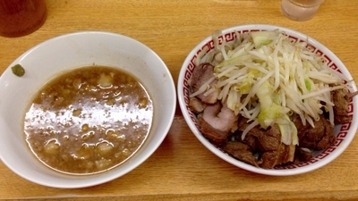 「小豚Wうぐいすつけ麺」@ラーメン二郎 環七新新代田店の写真