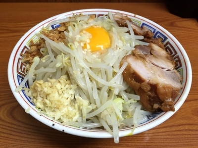 「ラーメン・汁なし・ニンニク」@ラーメン二郎 亀戸店の写真