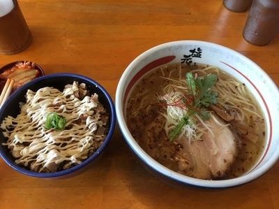「塩ラーメン＋チャーシュー丼」@小野 塩元帥の写真