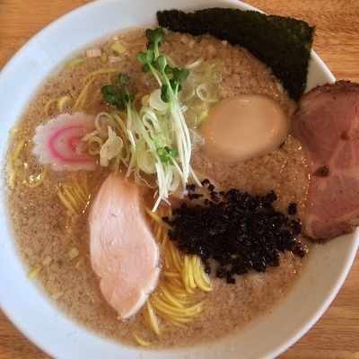 「背油醤油らーめん・大盛￥750円(味玉＋100円)」@麺や  ふる川の写真