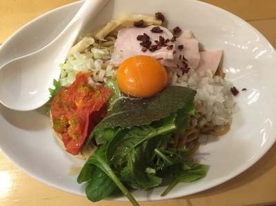 「エシャロットまぜそば(並)¥800+瓶ビール¥500」@セサミ vege noodleの写真