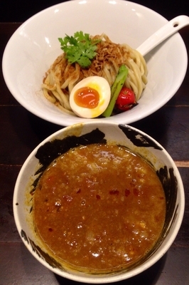 「トマトカレーつけ麺　900円　並盛り」@銀座 朧月 目黒処の写真