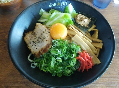 「まぜそば_魚介」@おおぼし 安曇野店の写真