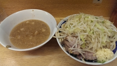 「うぐいすつけ麺、大盛」@ラーメン二郎 環七新新代田店の写真
