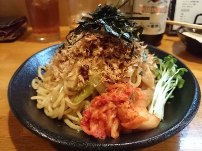 「鶏口炒麺(混雑時は注文不可)＋餃子＋ビール＆ウーロン杯」@麺屋 鶏口の写真