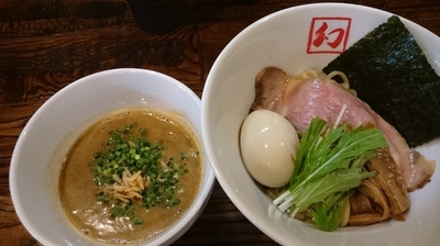 「【１日１５食限定】濃厚えびつけそば８００円味玉（ぱどクーポン」@中華そば 幻六の写真