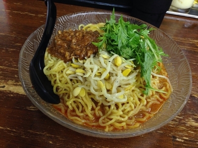 「【期間限定】肉味噌冷し担々麺（大盛り）800円」@伝説のすた丼屋 堀之内店の写真